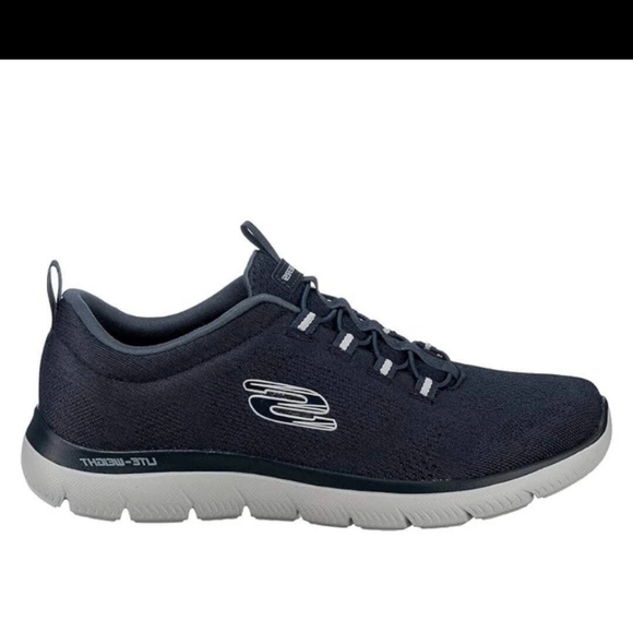 Skechers Men's Summits - Louvin Wide Width Slip-On Sneaker, Navy 232186W - Picture 4 of 9
